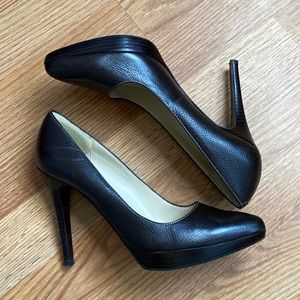 Ralph Lauren Dava Dark Brown Leather Heels